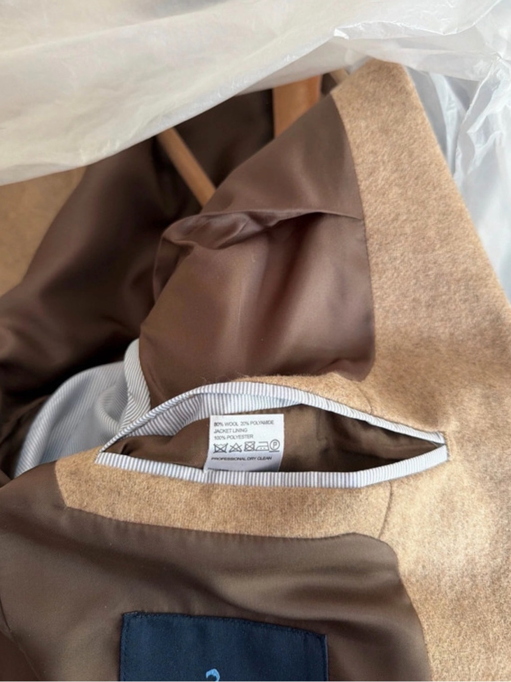 Tailorbyrd Camel/Tan Wool-Blend Two-Button Sport Coat - Picture 6 of 6